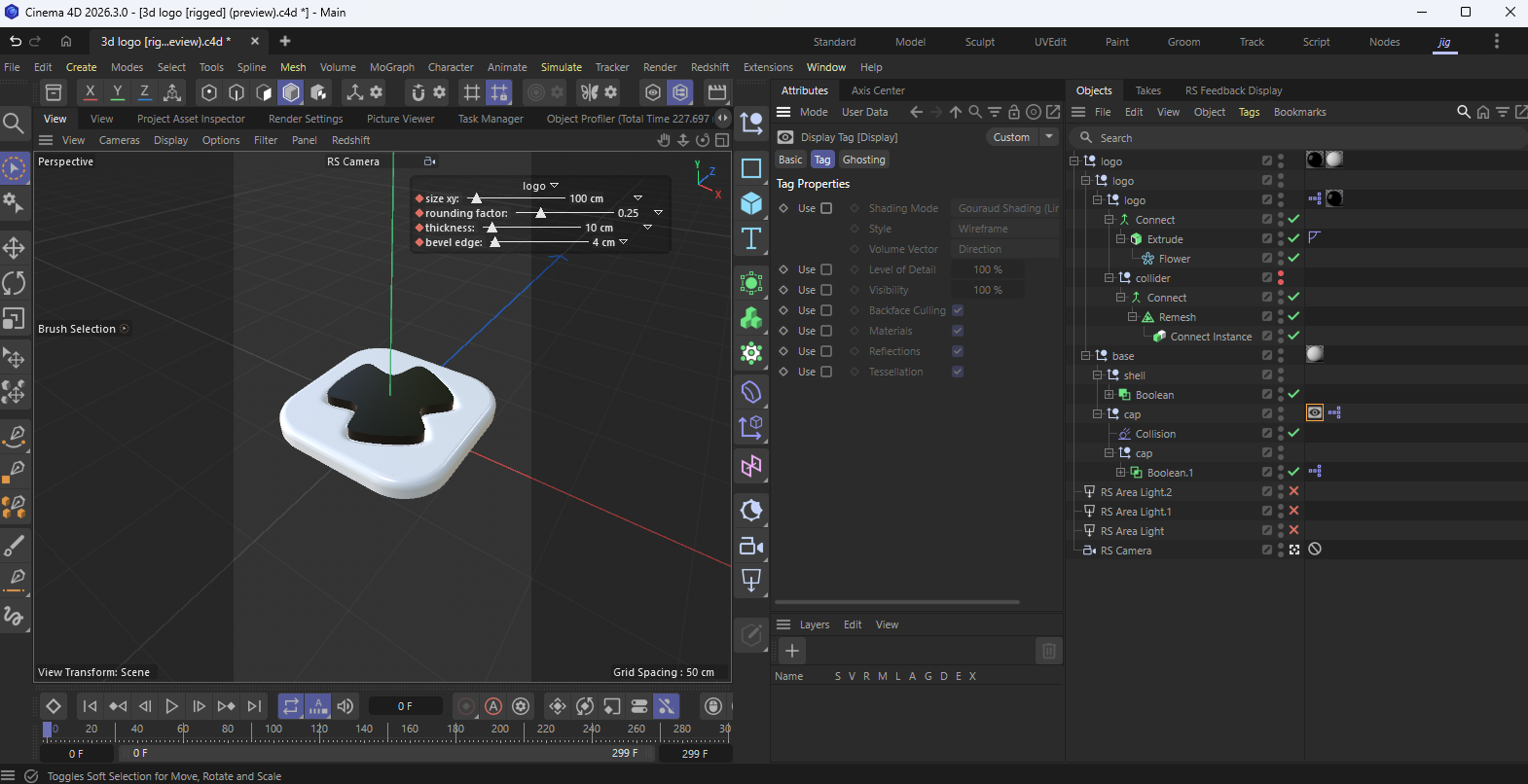 3D App Logo workflow screenshot