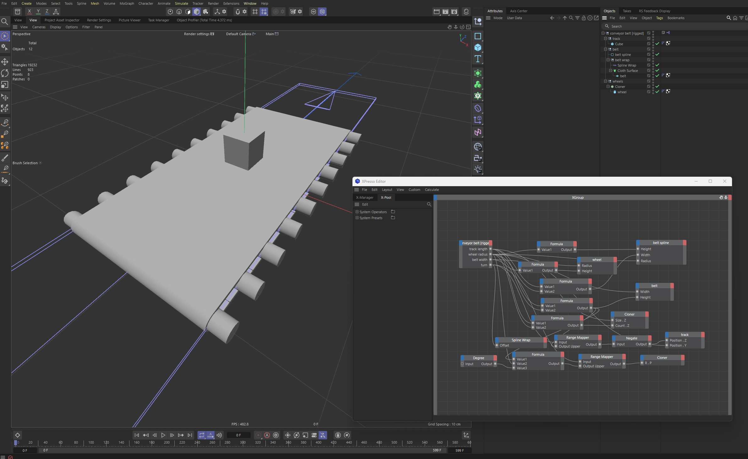 Conveyor Belt workflow screenshot
